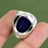 Faceted Blue Sapphire Ring 925 Sterling Silver Ring Gemstone Ring Handmade Ring Healing Stone Jewelry Gifts For Women Available In Ring Size