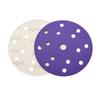 50PCS 6 Inch Ceramic Sanding Discs,6 Inch 15 Hole Hook and Loop Backing Sandpaper for DA Sander Wood Metal Paint Finish