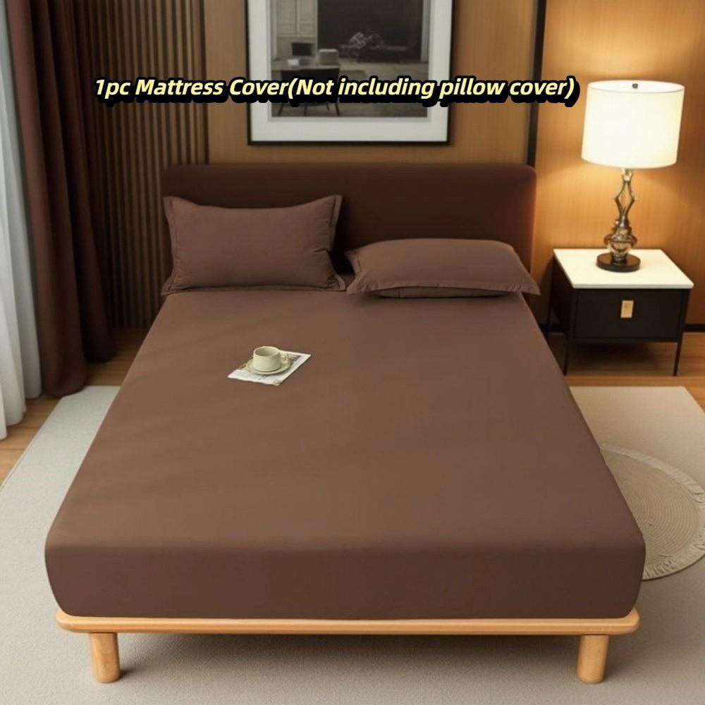 

Rhombus Lattice Pattern Matress Protector Solid Color Mattress Pad Durable Bedspread Bedroom коричневый