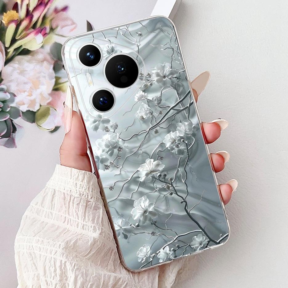 For Huawei Pura 70 Pro Plus Case Colorful Flower Painted Cover Soft Slim Phone Case For Huawei Pura 70 Ultra Pura70 Pro 5G Shell