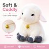 Collare a Campanellino Peluche Agnello Giocattolo Morbido Texture Pecora Bambola Regali Animale di Peluche Arredamento Casa