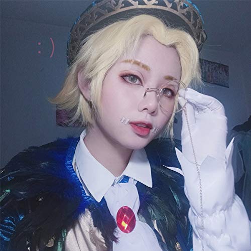 Identity V Acrobat Swift Cosplay Wig with Net, Yellow, Heat-Resistant, Wig