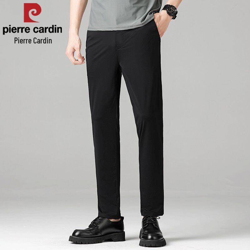 Pierre Cardin Men's Ice Silk Straight Fit Casual Trousers
