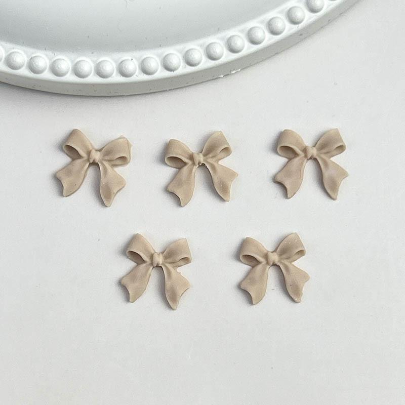 Hot-Selling Bowknot Nail Art Accessories Macaron Color Solid Color Ribbon Bowknot Mixed Pack