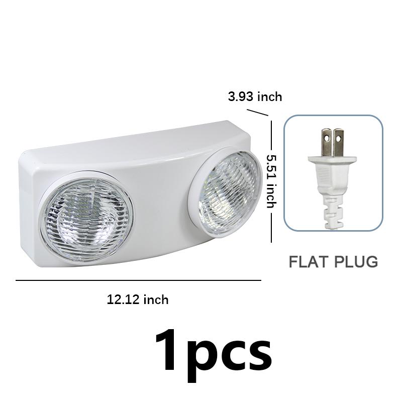LED Double Lamp Emergency Evacuation Light Wall-mounted Safety Indicator Rechargeable Public Warning Lamps for Power Failure
