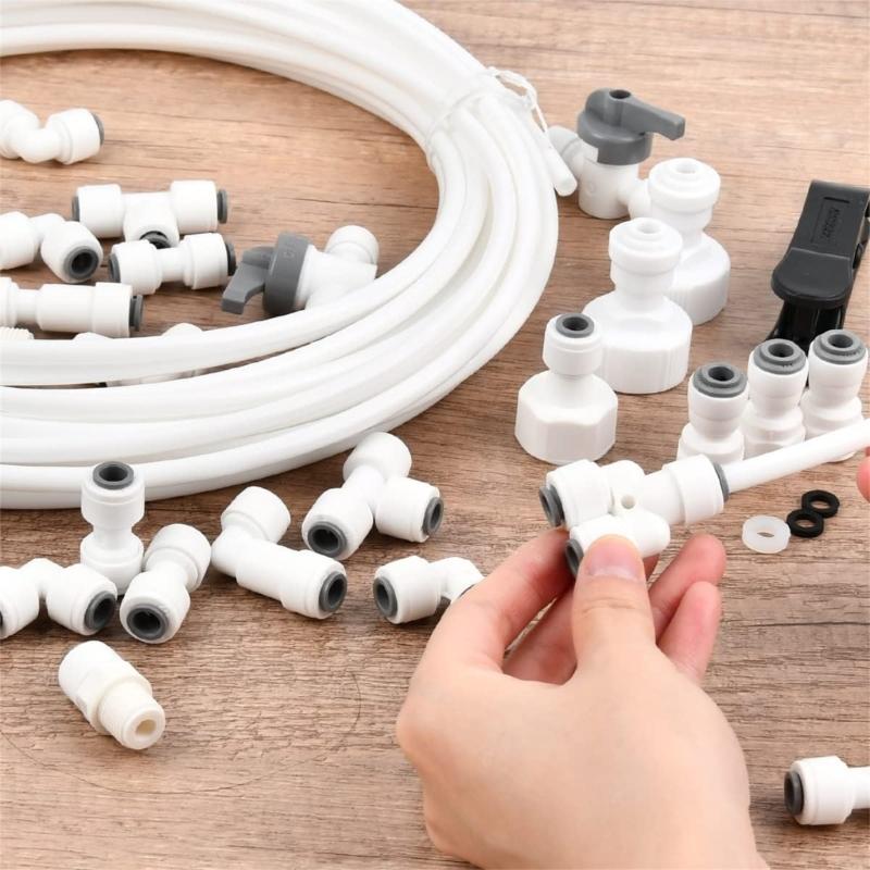 Essential Water Connection Set 10m Refrigerator Water Pipe Water Hose Connectors 10m Tubing Set for Side by Side Fridges