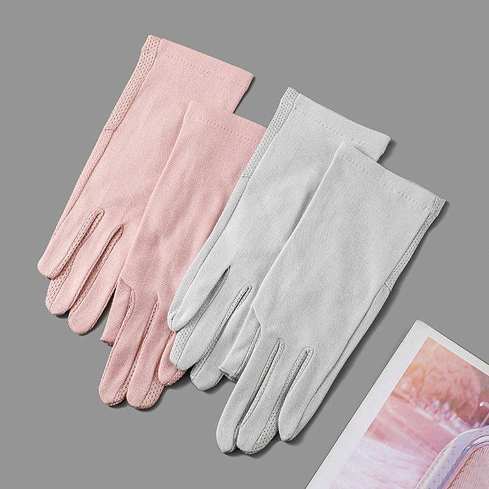 Fashion Summer Sunscreen Gloves UV Protection Breathable Anti-UV Mittens Anti-slip Elastic Sun Protection Gloves Women Girls