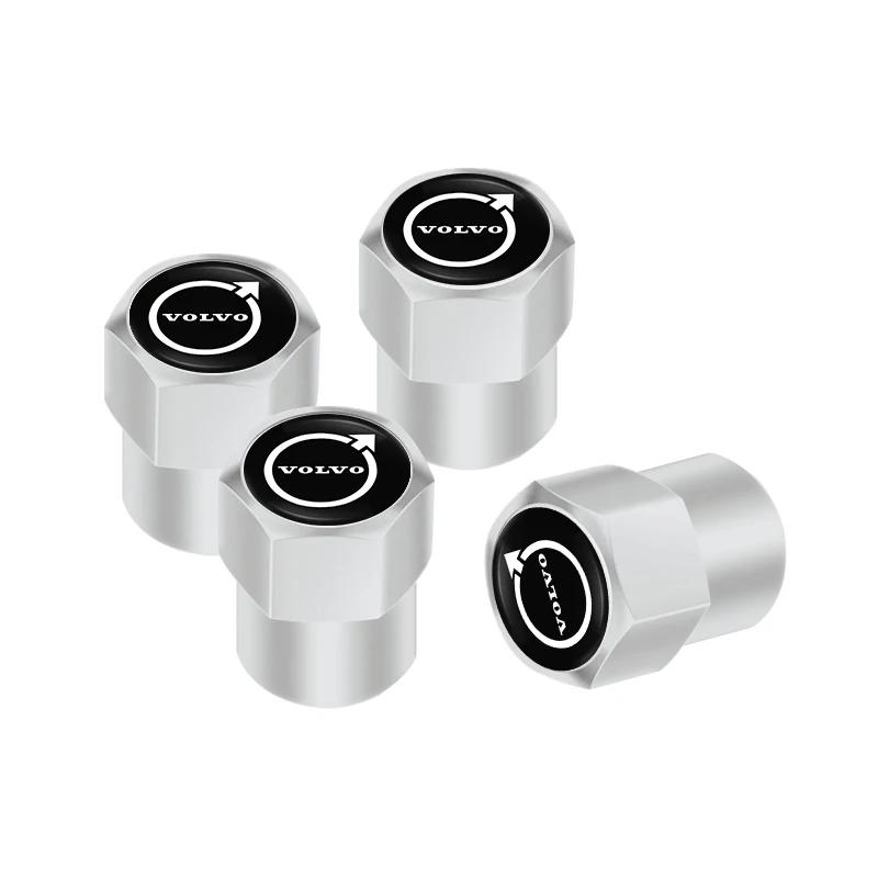 4Pcs Aluminum Alloy Car Wheel Tire Valve Caps Stem Cover For Volvo Rdesign XC60 XC90 XC40 V50 V60 V40 EX30 S60 C30 V70 S90 AWD