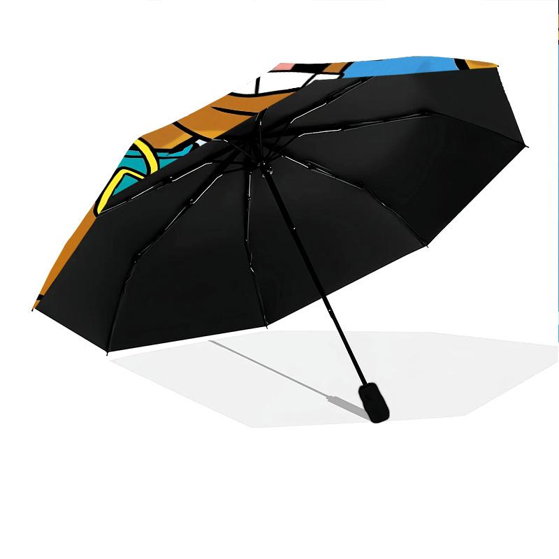 Scooby-Doo pattern, automatic folding umbrella, portable and foldable design, 8 ribs, a Christmas or birthday gift.