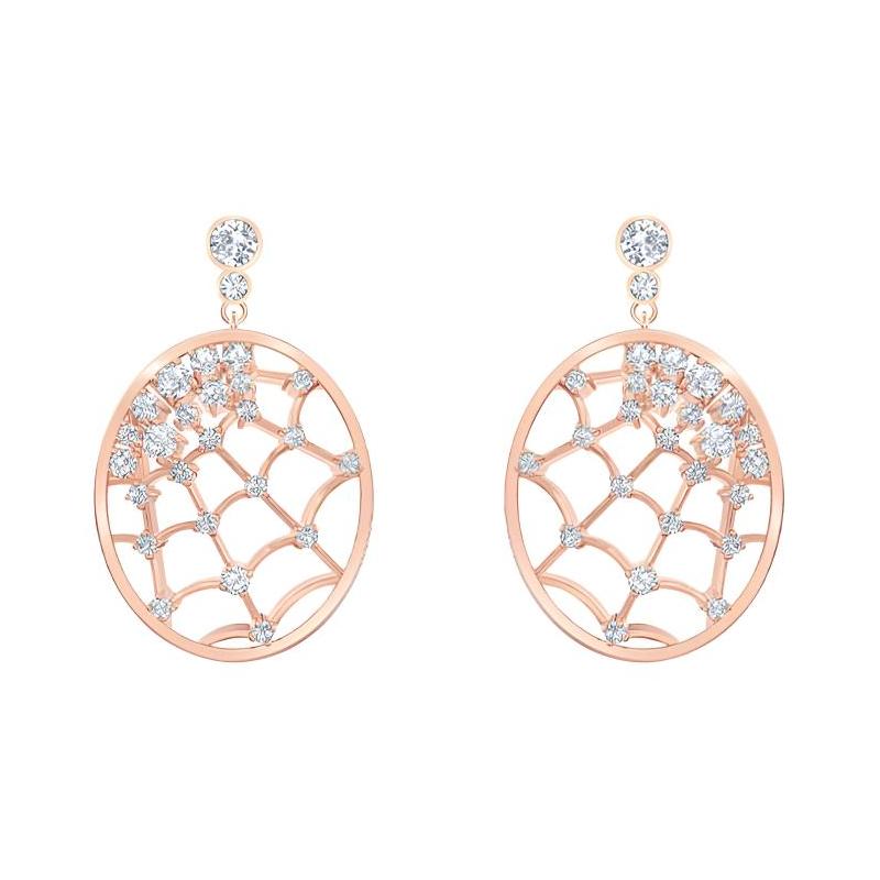 Swarovski Precisely versatile crystal earrings for women 5488406 золотой