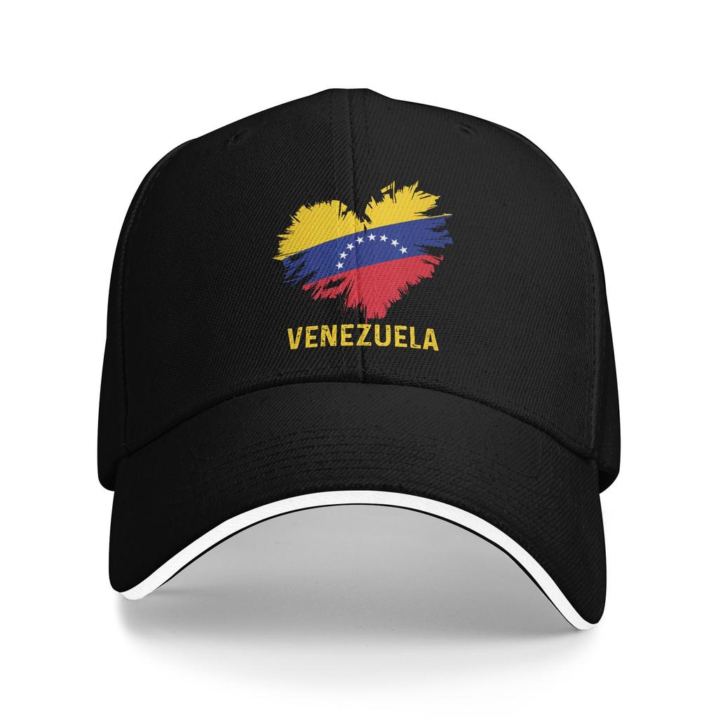 WoUnisex Unisex Venezuela Flag Heart Venezuelan Outdoor Hat  Sun Cap Casual Baseball Cap Golf Sunshade