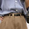 Women'S Waist Belt Vintage Minimalist Thin Belt Casual Versatile Needle Button Belt For Skirts Jeans Decoration Waist 100%Buckle