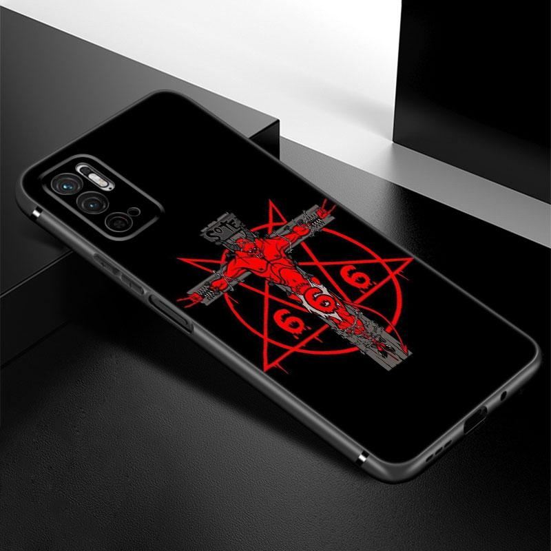 Demonisk Satanisk Skummel Hodeskalle Telefondeksel For Xiaomi Redmi Note 7 8 9 10 Lite 11 11E 11T 12 Pro 11S 4G 10T 5G 8T 9S 10S Svart Deksel