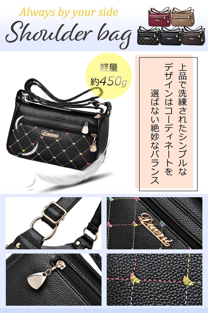 T.Y.ryan ryan Damen Umhängetasche, Crossbody-Tasche, PU-Leder, Schwarz