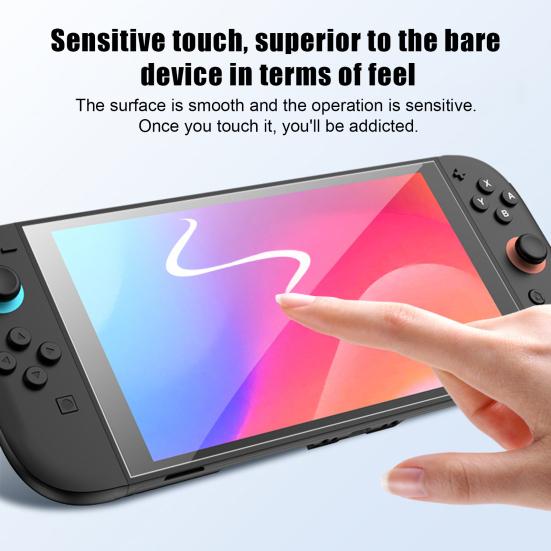 Screen Protector Anti-Scratch Tempered Glass Screen Film No Dust No Bubbles HD Film for NS2 Gaming Console Screen