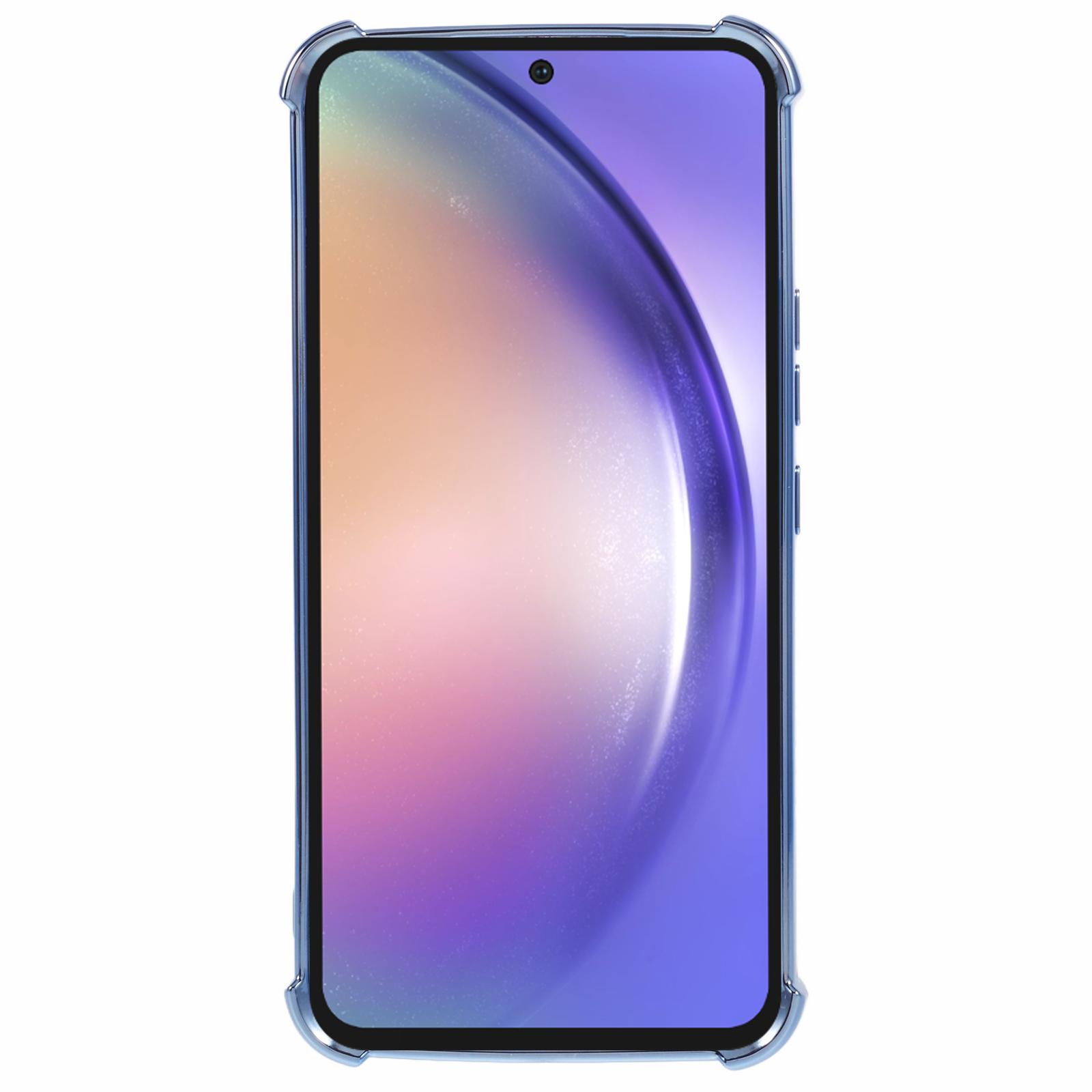 

For Samsung Galaxy A55 5G Case Bling Glitter TPU Phone Cover Electroplating Blue