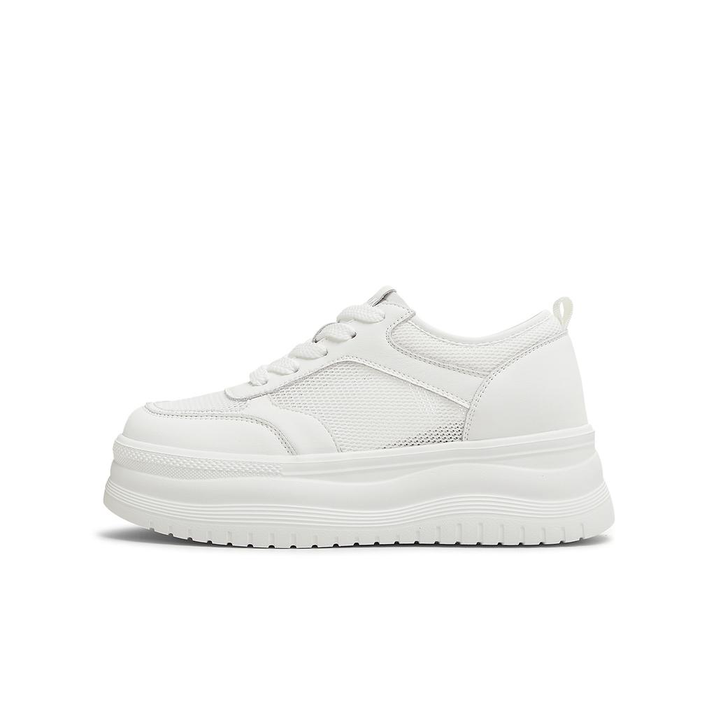 Tianmei Yi 2025 Summer New Style Shopping Mall Same Style Strap Up Women's White Shoes BL391BM5