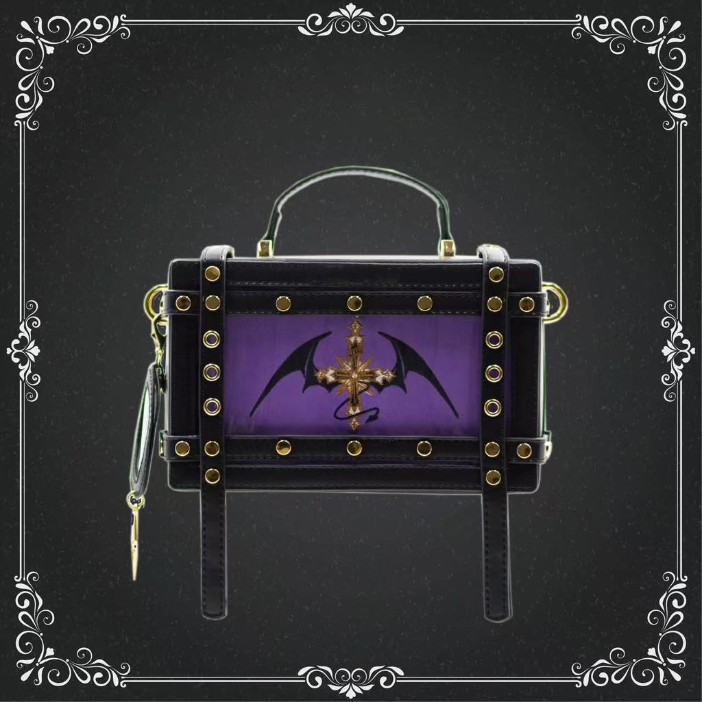 Niche Design New Style Girls' Dark Ita Bag Believer Hard Box Goth Lolita Shoulder Bag Comic Exhibition Y2K Crossbody Bag