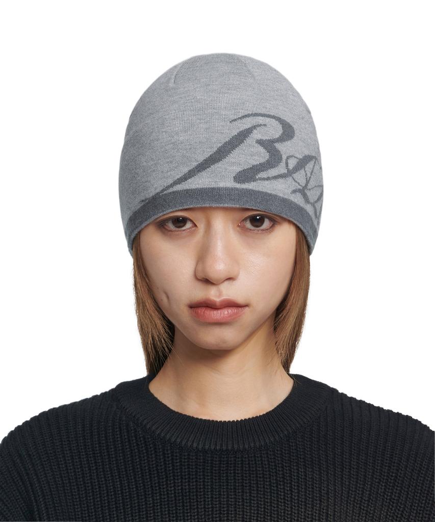 Nomaenyueol Raw Jacquard Beanie - Gray