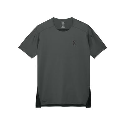 On Performance Bequem Atmungsaktiv Rundhals Einfarbig Kurzarm T-Shirt Herren Tops Eclipse-Black 1ME10230264