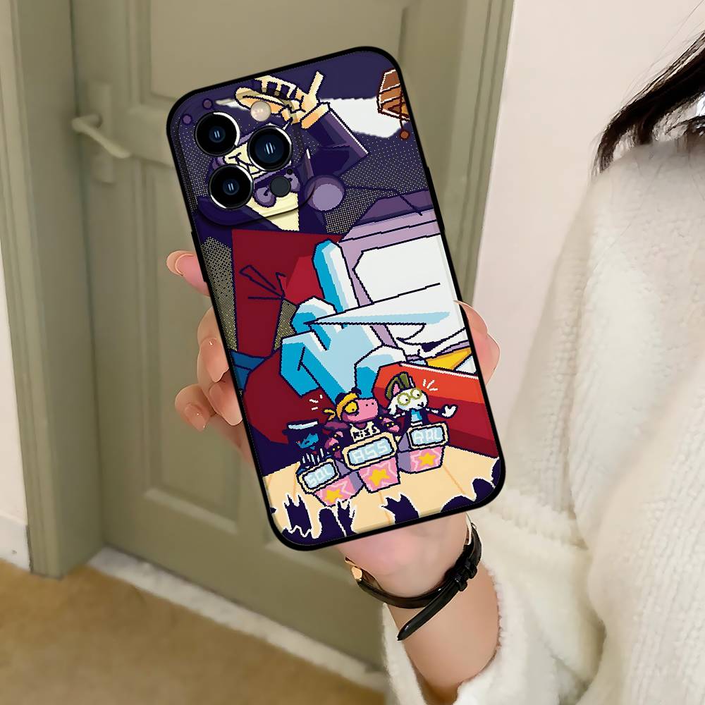 D-Deltarune Tenna Handyhülle Für IPhone 1716 15 14 13 Pro Max 11 12 Mini X Xs XR Schwarze Silikonhülle