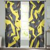 Modern Abstract Geometric Lines Sheer Window Curtains For Living Room Kitchen Children Bedroom Voile Hanging Curtain