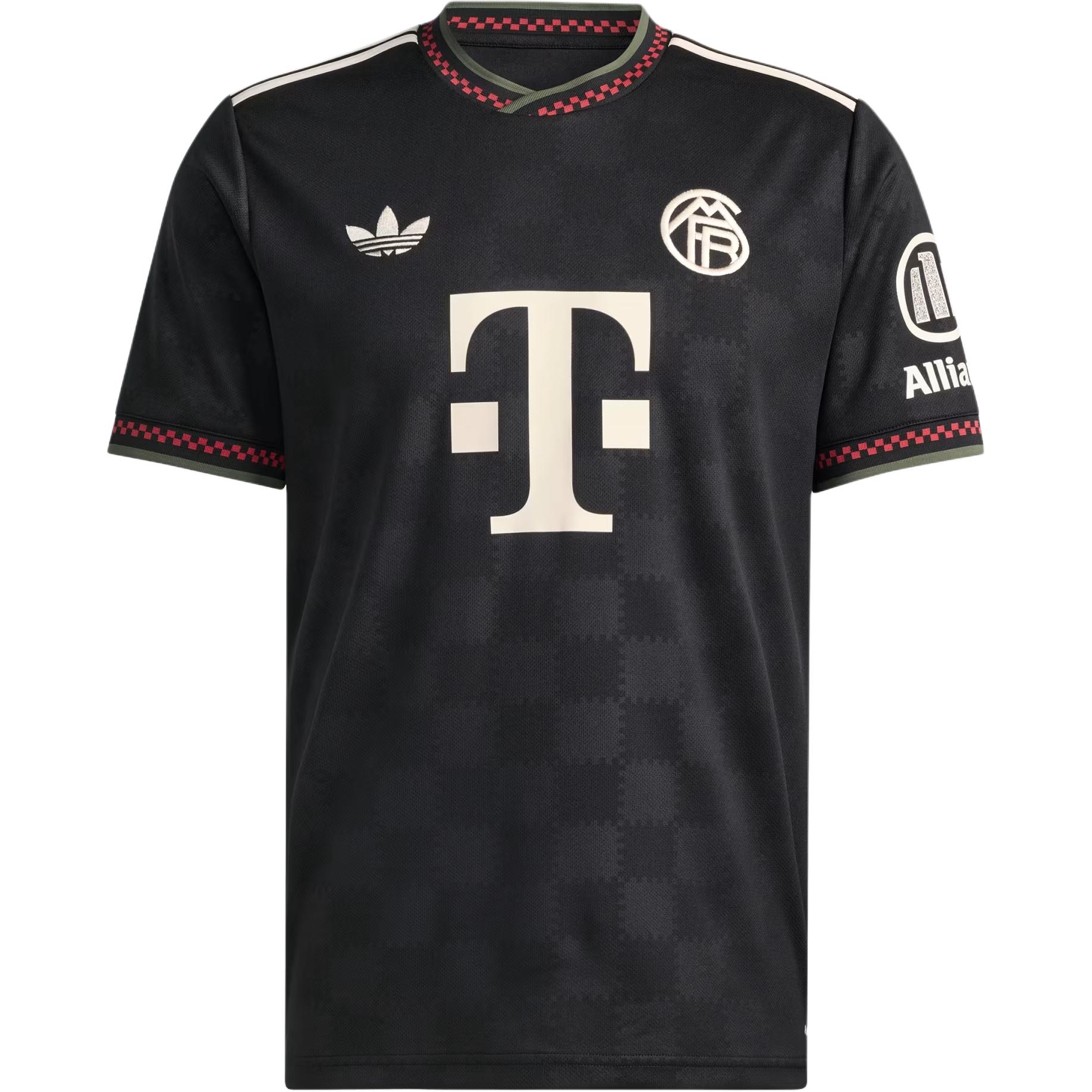 Adidas Originals FC Bayern 25/26 Third Slim Fit Short Sleeve Football Jersey Men Black KE6801 2XL