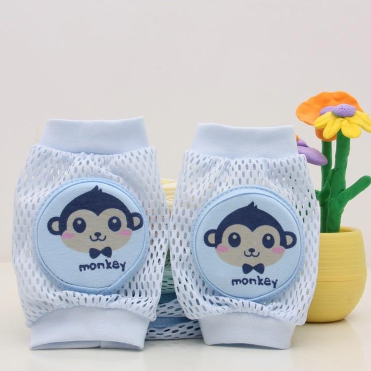 0-3 Children's Summer Mesh Sponge Knee Pads for Babies Crawling, Learning To Walk, Breathable Cartoon Knee Pads for Infants and