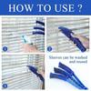 Reusable Window Cleaner - Easy To Use And Washable - For Blinds, Blinds, Curtains, Etc. - Removable And Washable Dust Brush