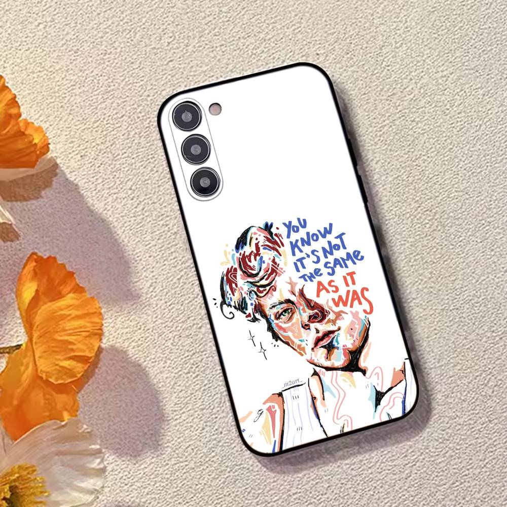 H-HaRRy Music S-Styles Phone Case Black Silicone Soft For Samsung Galaxy A73,A72,A71,A70,A53,A52,A51