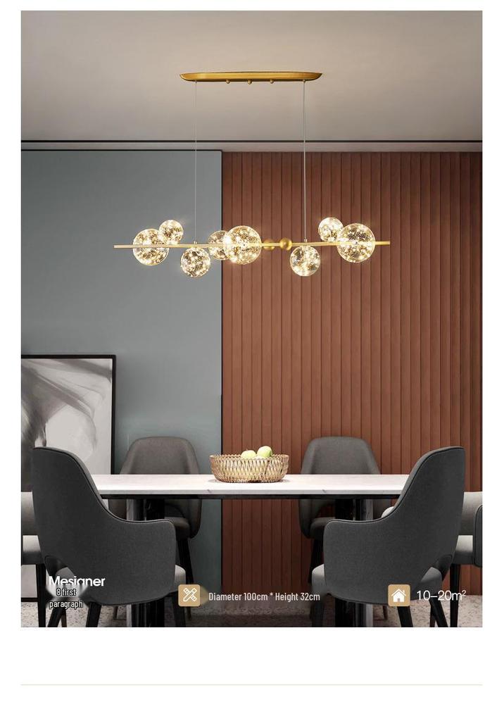 Nordic Starry Sky Modern Chandelier: Magic Bean Bubble Light for Living Room and Bedroom