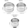 Ruhan 3-Piece Round Stainless Steel Cake Mold Set