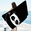 Cute Panda Wave Beach Towel Single Sided 2DPrint Soft Absorbent Quick Dry Beach Towel Pool Beach Vacation Playful Accessory Gift