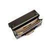 Bally Glossy Horsebit Buckle Flap Leather Clutch Women Clutch Black 6236835
