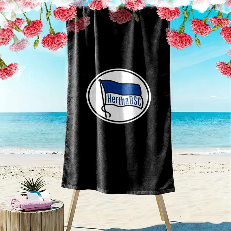 Hertha BSC Print Beach Towel, Large Soft Quick Dry Towel for Beach Camping Swimming