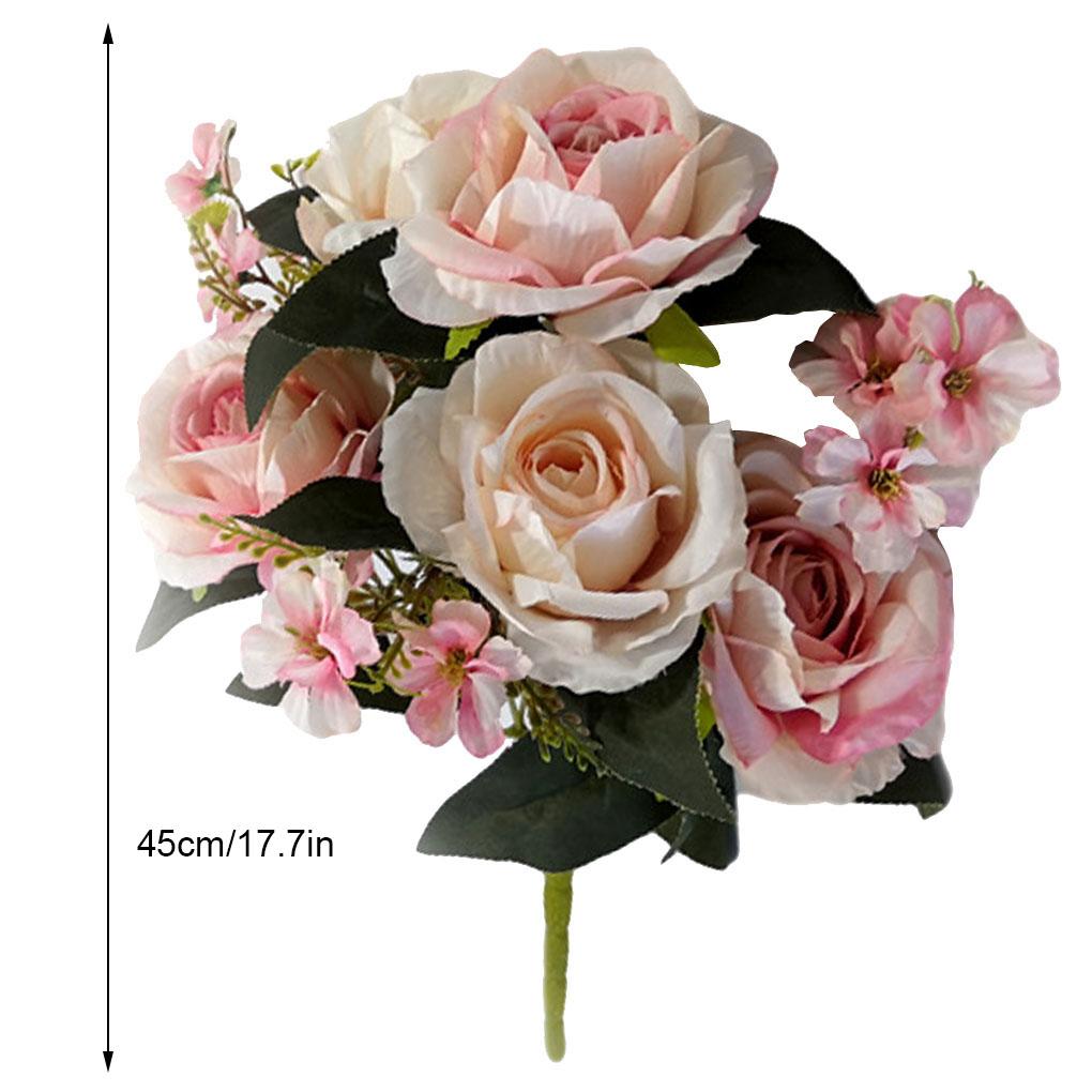 Artificial Rose Flower Simulation Wedding Bridal Bouquet Home Office Cloth Flower Decoration