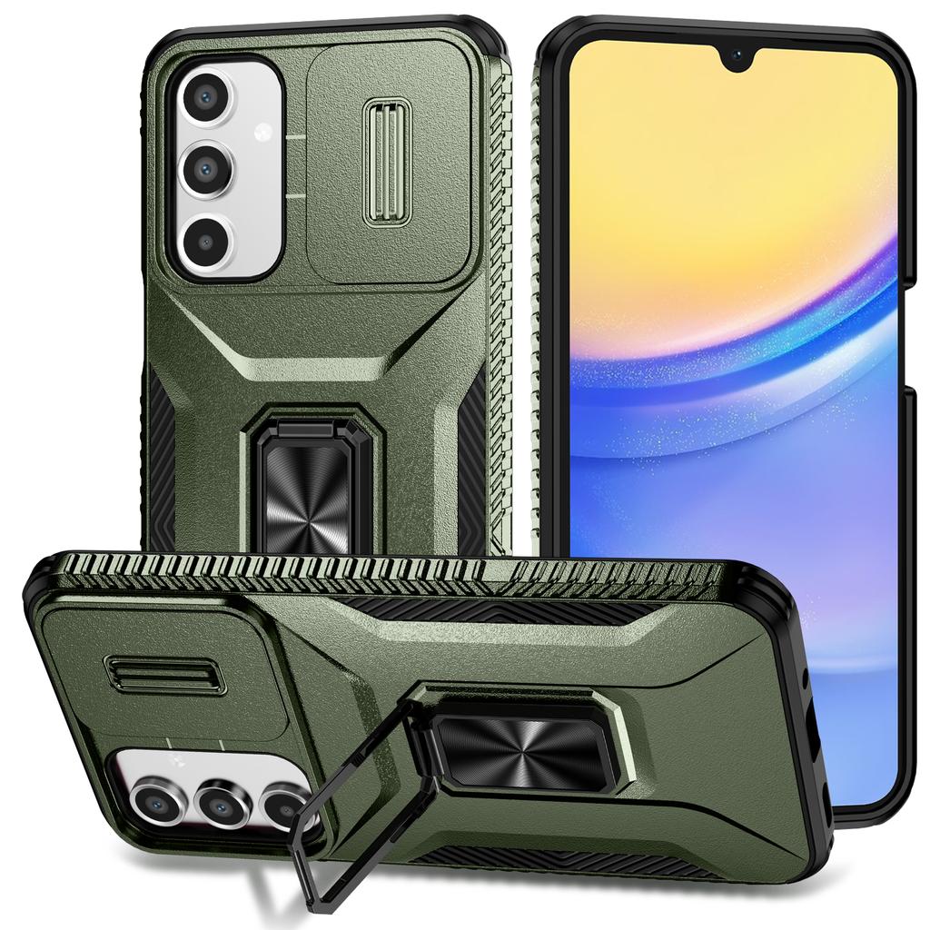 Per Samsung Galaxy A16 5G/A16 4G Custodia Camshield Supporto Kickstand TPU+PC Antiscivolo Copri Telefono