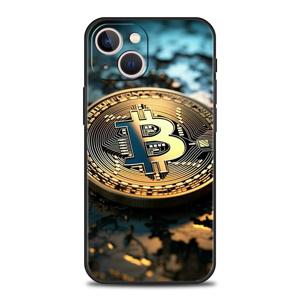 Luxury TPU Soft Phone Case For iPhone 17 Air 16E 16 11 15 14 Pro MAX 12 13 7 8 Plus X XR XS SE 2022 Cover Luxury Bitcoin B