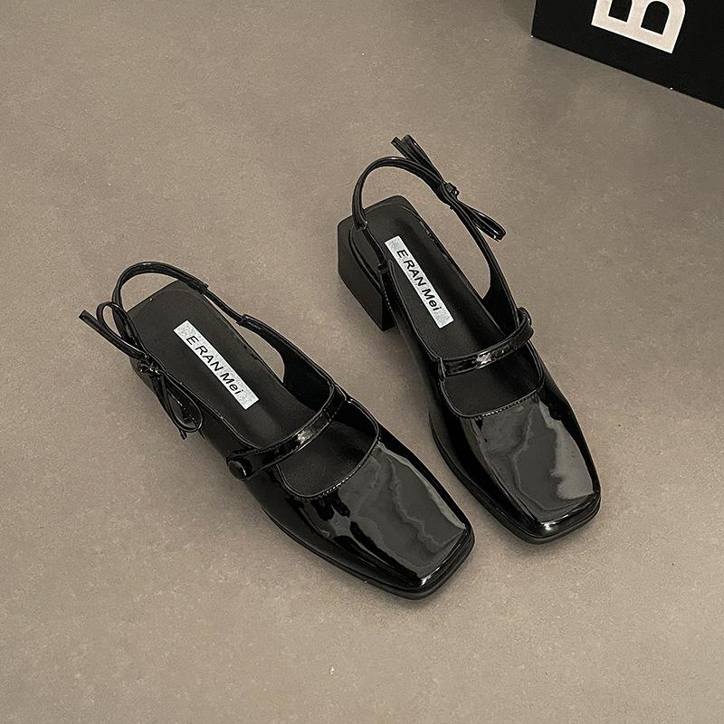 French niche silver Mary Jane bag head sandals fairy shoes 2025 summer new small leather shoes single shoes women's shoes