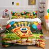 Conjunto de Decoração para Festa com Tema Pizza Cobertor Macio Confortável Conjunto de Roupa de Cama Incluído 1*Capa de Edredom & 2*Fronhas, Presente
