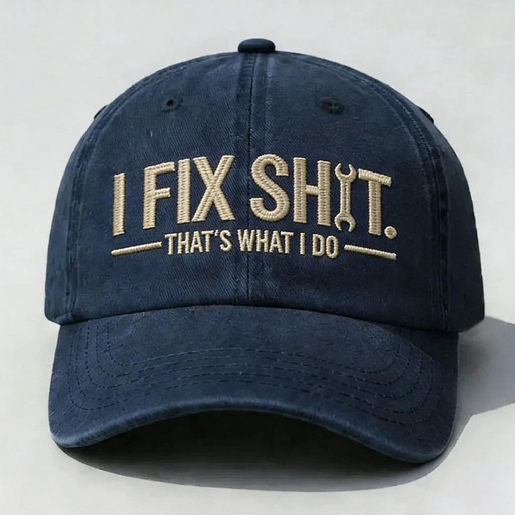 Unisex Letter Embroidered Hat Retro Distressed Embroidered Baseball Cap