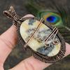Ocean Jasper Gemstone Copper Wire Wrap Jewelry Pendant 3.59