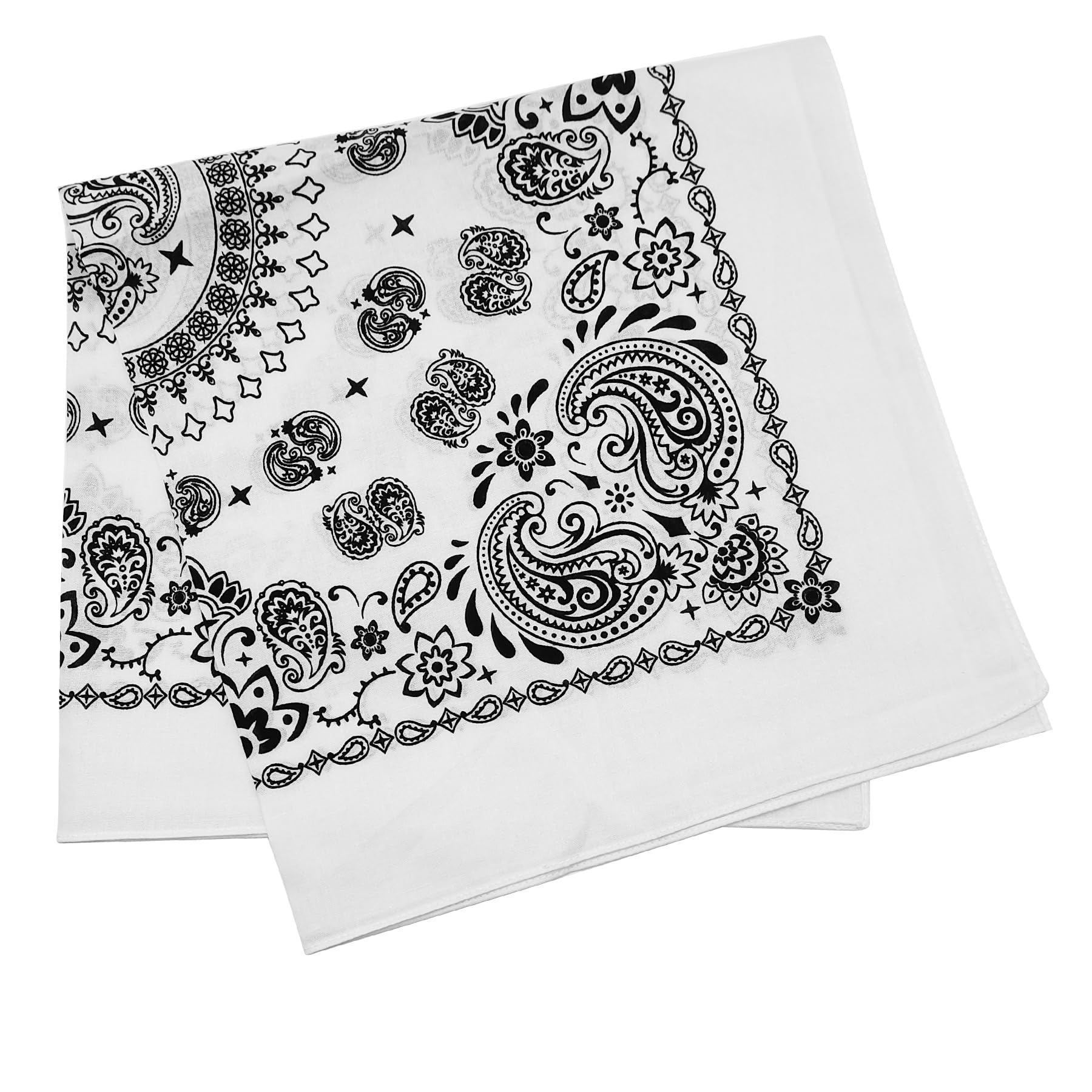 

Trifong bandana paisley pattern cotton 55cm x 55cm white