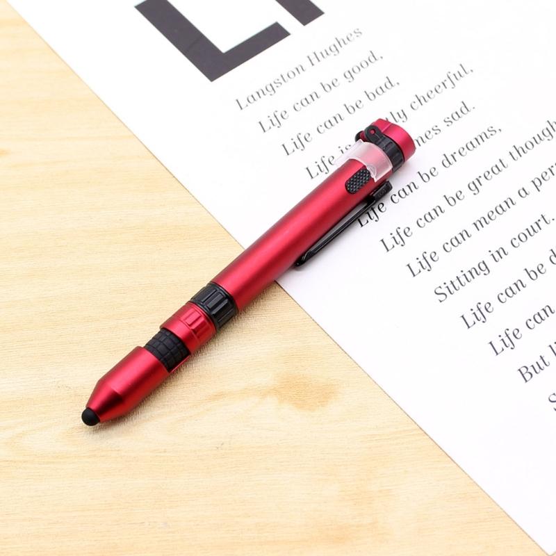 5-in-1 Multitool Stift Multitool Gadgets Eingebaute Kompasse LED Taschenlampe Schraubendreher Touchscreen Stift und Handyhalter