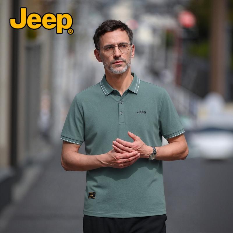 JEEP Men s Business Casual Silk Blend Polo Shirt XL