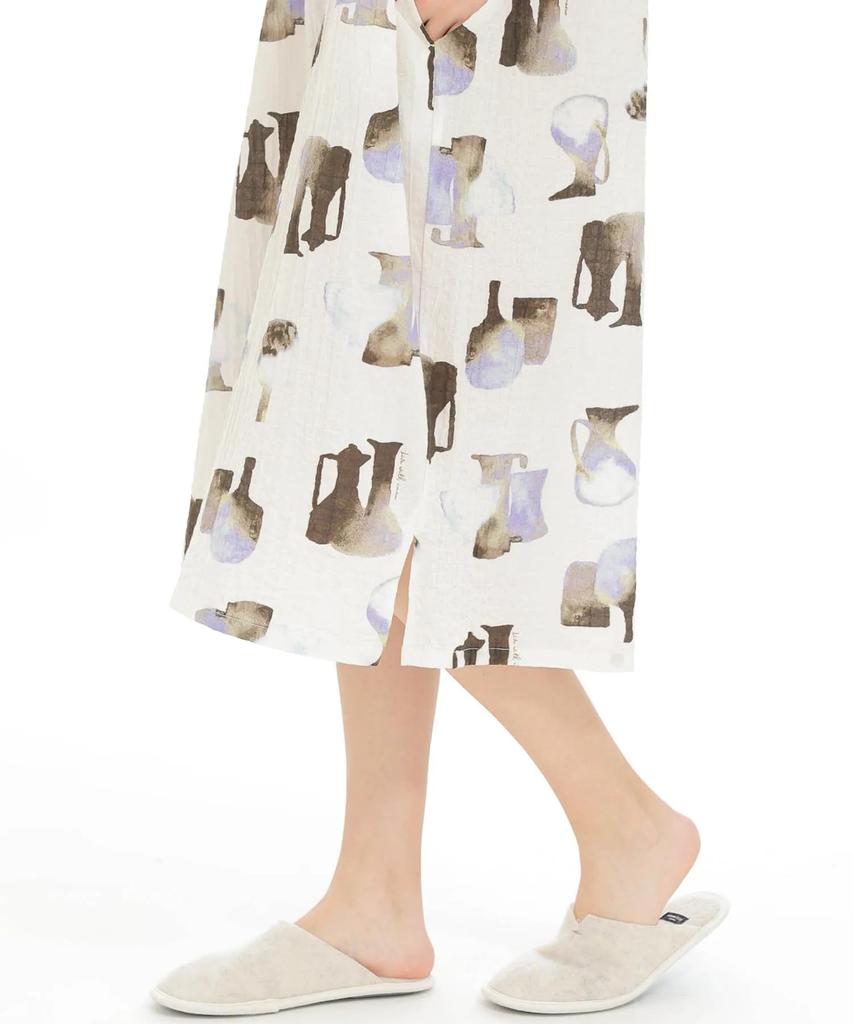 Narue Shirred Boiled Water Jug Sizes Nightgown, Women's, Beige, M-L