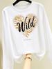 (Asian Size) trend love style cute Graphic Tee Clothing Print T Shirt Women autumn winter spring Casual Fashion Top o-neck Long Sleeve T-shirts
