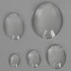 Pick Size Oval Shape Transparent Flat Back Glass Cabochon For Jewelry Decoration Making DIY Rings Materials