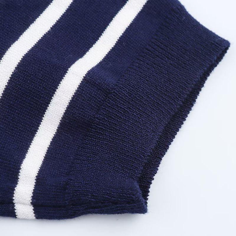 Kaslead New Women clothes Western Style Fashion Simple and Versatile Stripe Pullover round Neck Short sleeve Top