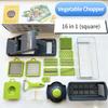 1 Set 16in1 Vegetable Chopper Multifunctional Fruit Slicer Manual Food Grater Vegetable Slicer Cutter With Container Kitchen Gad